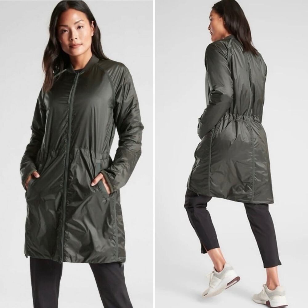 Athleta Summit Primaloft Insulated Parka Jacket Black Size Small
